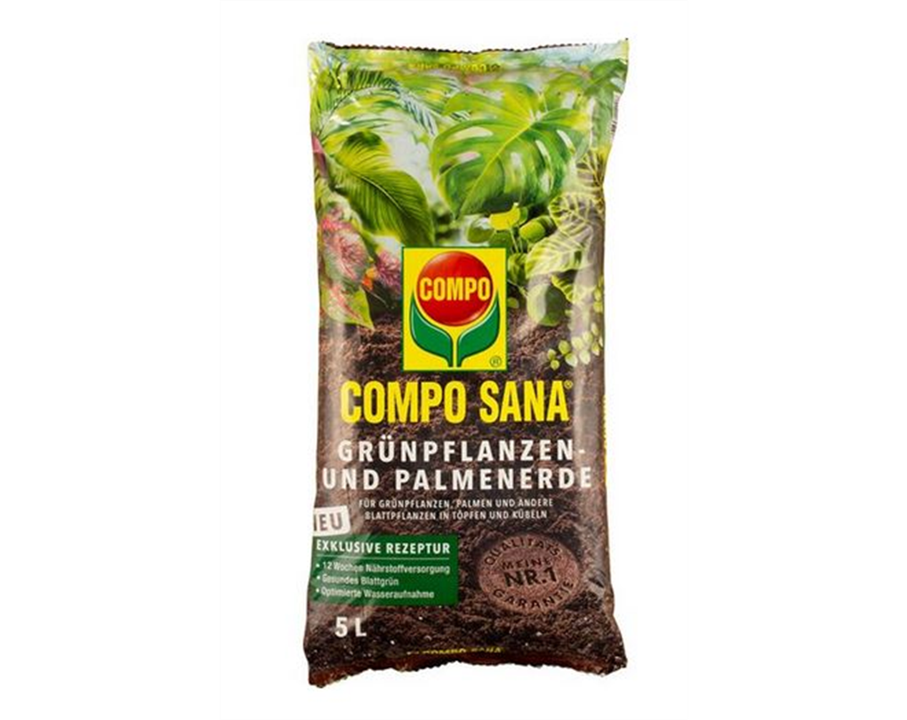 Compo Sana® Grünpflanzen und Palmenerde, für Grünpflanzen, Palmen und