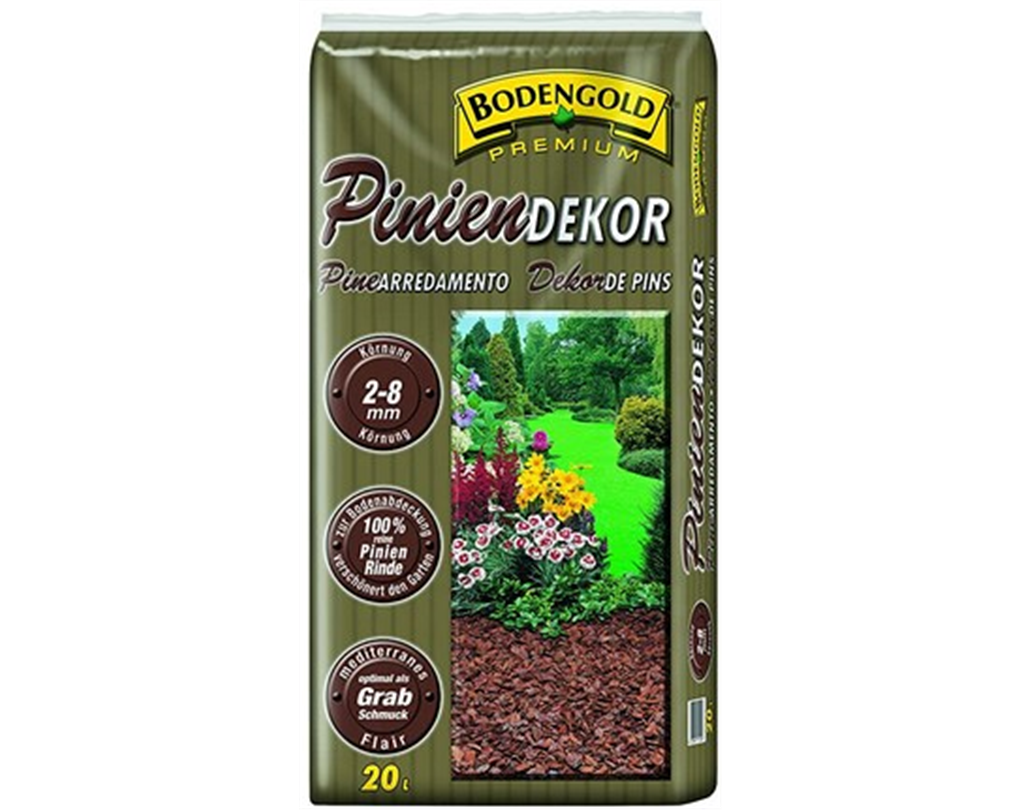 BODENGOLD Premium PinienDekor, Rindenmulch 28 mm Seebauer