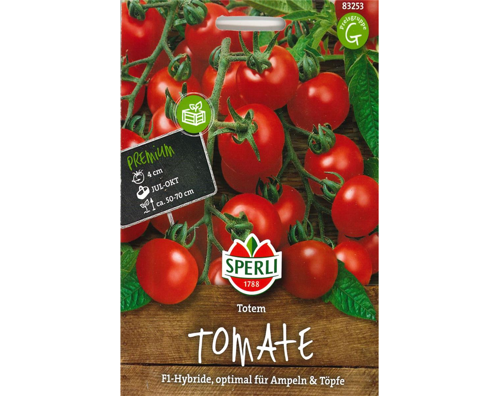 Solanum lycopersicum für Ampeln & Töpfe ca 7 Samen 83253 Tomate 'Totem' F1 