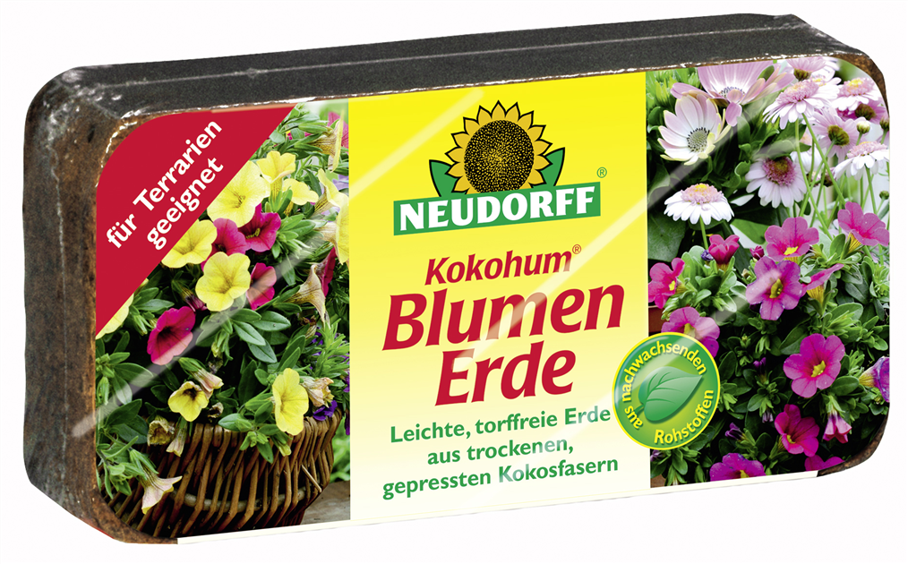 Kokohum Blumenerde, Briketts aus gepressten Kokosfasern - Seebauer