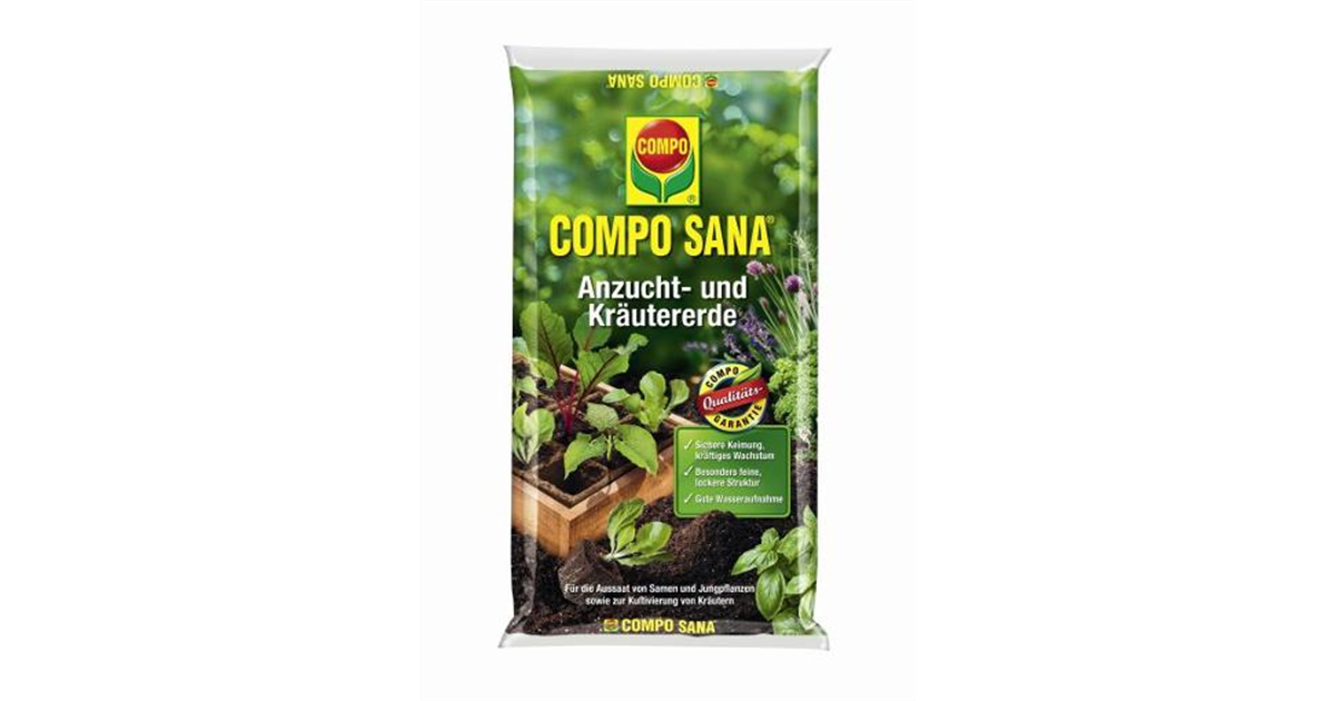 COMPO SANA Anzucht- und Krutererde, fr die Aussaat von Samen und  Jungpflanzen - Seebauer